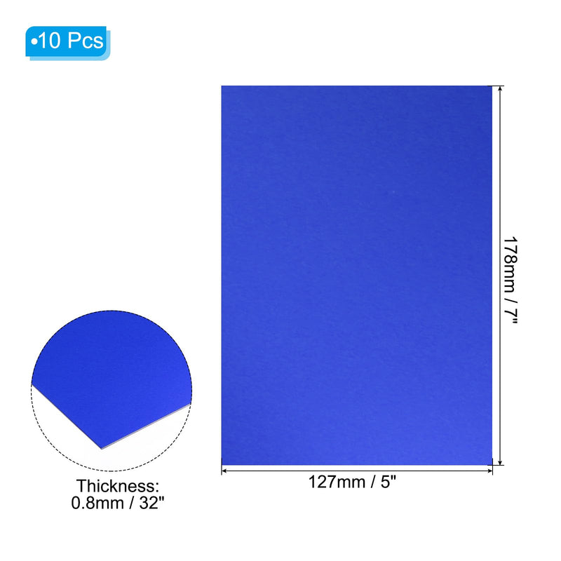 PATIKIL 7x5x1/32inch Anodized Aluminum Sheet, 10Pcs Metal Rectangle Aluminum Plate 0.8mm Thick Engraving Blanks for Laser Engraving DIY Decorative Crafting Home Decoration, Blue 7x5inch