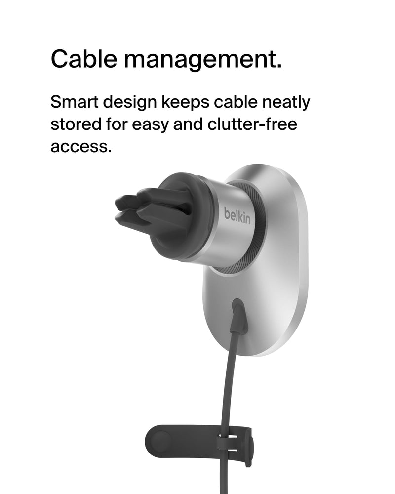 Belkin 15W MagSafe-Compatible Wireless Car Charger, Vent Mount | iPhone 17/16/15/14/13, Pixel 10 compatible, fast charging, secure vent mount, hands-free driving Charging Mount