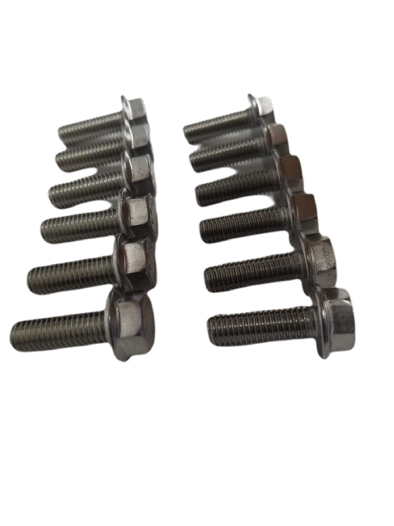 Stainless Steel LS Header Exhaust Manifold Bolt Kit. Compatible with All GM Chevy LS Series Engines LSX LS1 LS3 LS2 LQ4 LS6 LQ9 5.3L 6.0L 6.2L Hardened SS 304 (18-8) Bolts