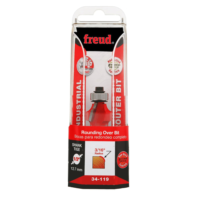 Freud 34-119: 3/16" Radius Rounding Over Bit with 1/2" Shank