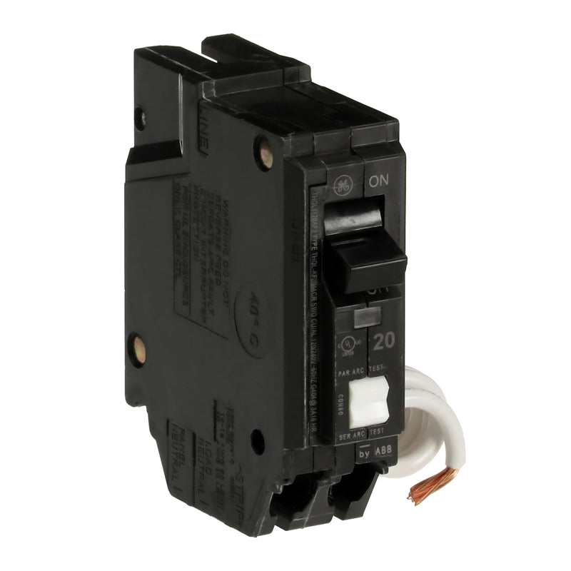 ABB Q-Line THQL1120AFP2 20A Single Pole Arc Fault Combination Circuit Breaker • 20 Amp Single Pole 120 VAC AFCI Breaker • Arc Fault Circuit Interrupter • Plug-in Mount Type