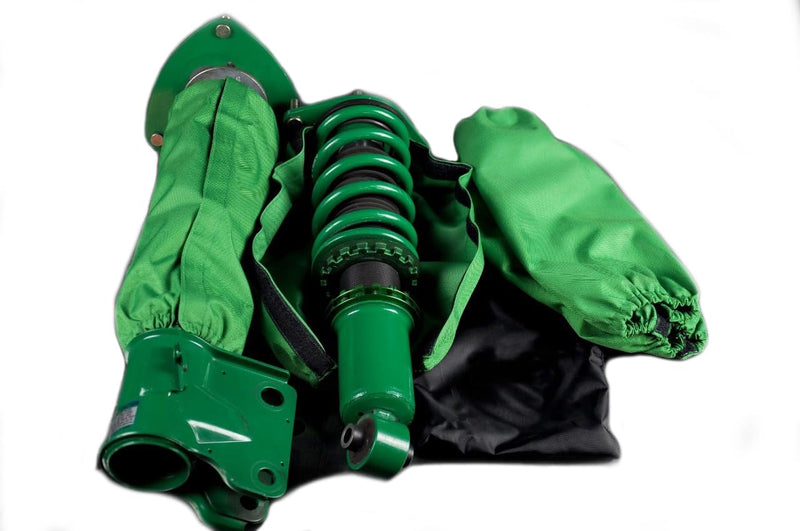 Dust covers for coilovers, shock absorbers, water-repellent 4 pcs, green