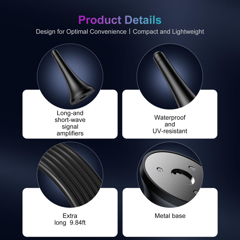 TV Antenna for Smart TV, Indoor Antenna for Local Channels, Long Range Reception, Supports 4K 1080p HD, Amplified Signal Booster, 9.84FT Coax Cable, Easy Installation ANT-CS8088