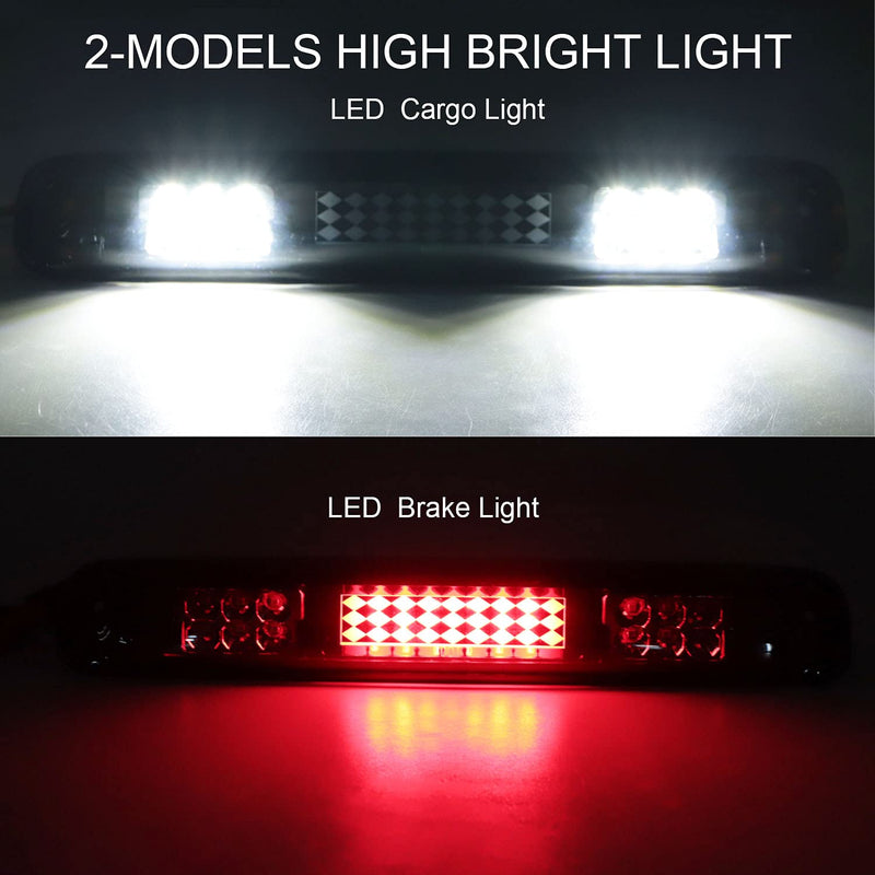 Tresound LED Third 3rd Brake Light for 1999-2007 Chevy Silverado GMC Sierra 1500 2500 3500 HD Classic, Rear Cargo Lamp High Mount Stop light