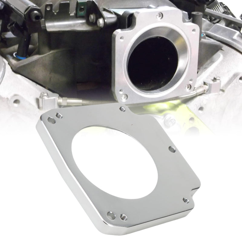 LS Throttle Body Adapter 92mm Compatible for LS1 3 Bolt Intake Manifold to LS3 4 Bolt Throttle Body DBC LM7 LR4 LQ4 LS6 L59 LQ9 LM4 L33 LSX 4.8L 5.3L 5.7L 6.0L Billet Replace#551513