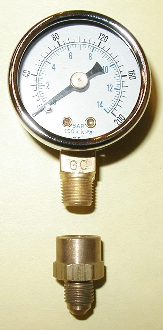 Oil Burner Fuel Pressure Test Gauge Compatible with Beckett, Suntec, Webster & Danfoss Pumps