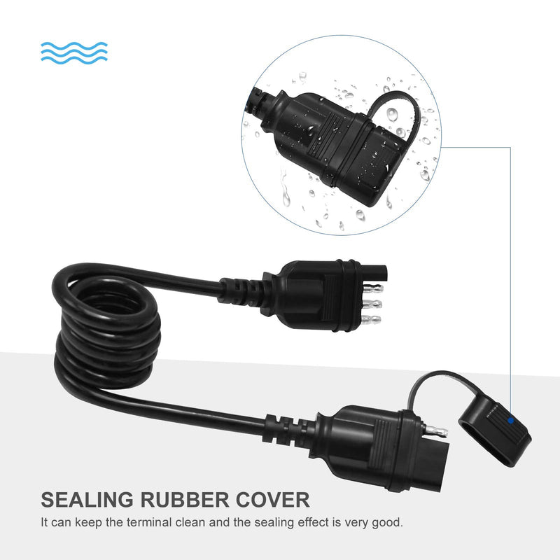 4 Pin Trailer Plug Extender Trailer Wire Extension Harness Quick-Connect Trailer Adapter Extender 4 Way Flat Male and Female Wiring Harness Adapter 28Inch/2.3Feet 4Pin-2.3Ft/28inch