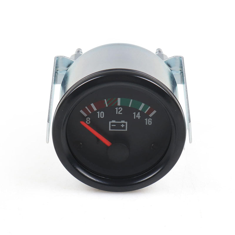 Dyno Racing 2" 52mm Electronic Car Voltmeter Pointer Volt Gauge Voltage Meter Yellow Light Car Meter (8-16V) 8-16V