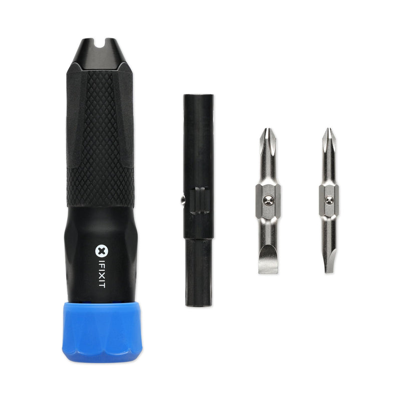 iFixit Narwhal Driver - 6-in-1 Screwdriver Phillips, Flathead, Nut Bits for Household DIY and Electronics Repair