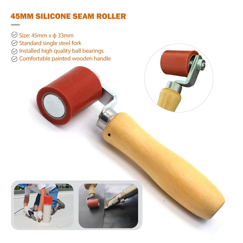 3Pcs Roofing Tools Hot Air Roof welding PVC TPO Epdm Seam Roller Scissors Sheath RV Repair Roofing Scissors Heavy Duty Tool Bag Tool Protective Cover Bag Vinyl Flooring Roller