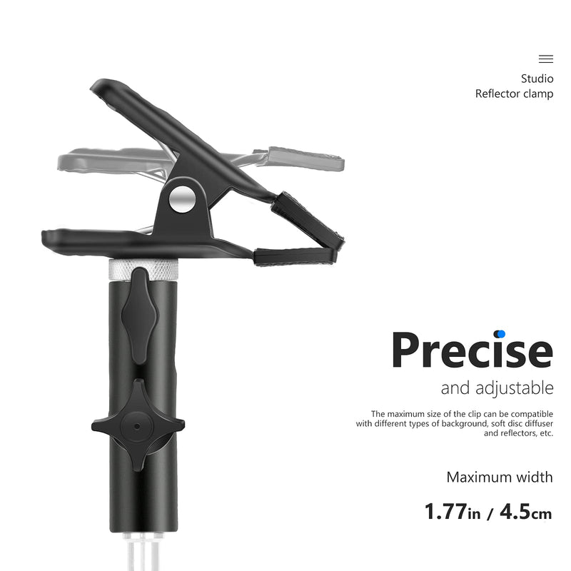 Neewer 2 PCS Photo Studio Heavy Duty Metal Clamp Holder with 5/8" Light Stand Attachment for Reflector
