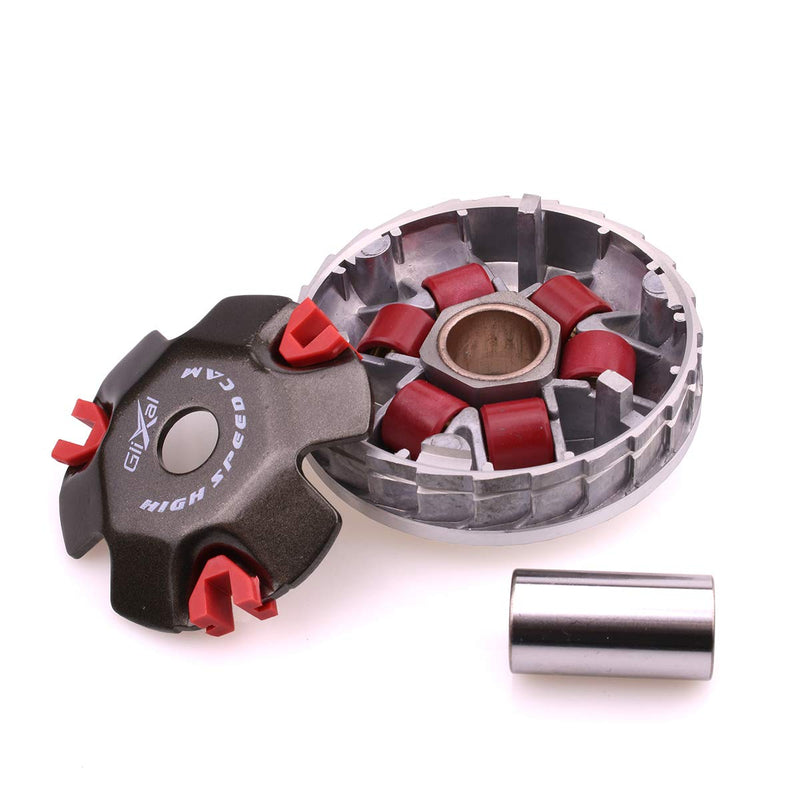 Glixal ATKS-041 High Performance Racing Variator Kit with 6.5 gram Roller Weights for Chinese Scooter Moped ATV 4-Stroke GY6 50cc 80cc 100cc 139QMB 139QMA Engine Front Clutch