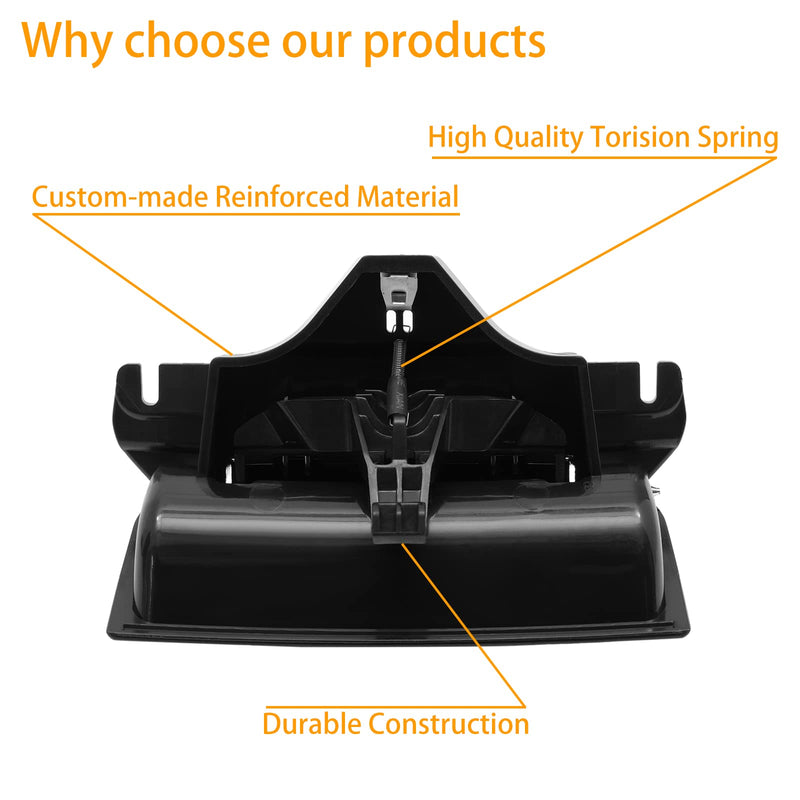 Gledewen Center Console Latch, Compatible with 2014-2020 Chevy Silverado Suburban Tahoe, GMC Yukon Sierra 1500 2500 3500, Plate Armrest Lid Lock | Replace# 22792217 22861304 Center Console Cover Lock Silver