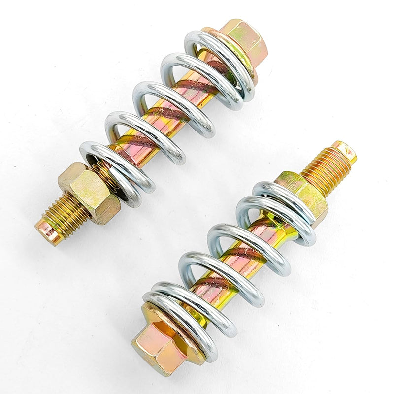 Zipelo 2PCS Car Exhaust Spring Bolt and Nut kit, M10 x 1.25 Auto Exhaust Bolt and Spring Hardware Kit with Nuts Gaskets, Vehicle Replacement Accessories, Universal for RV, SUV, Truck