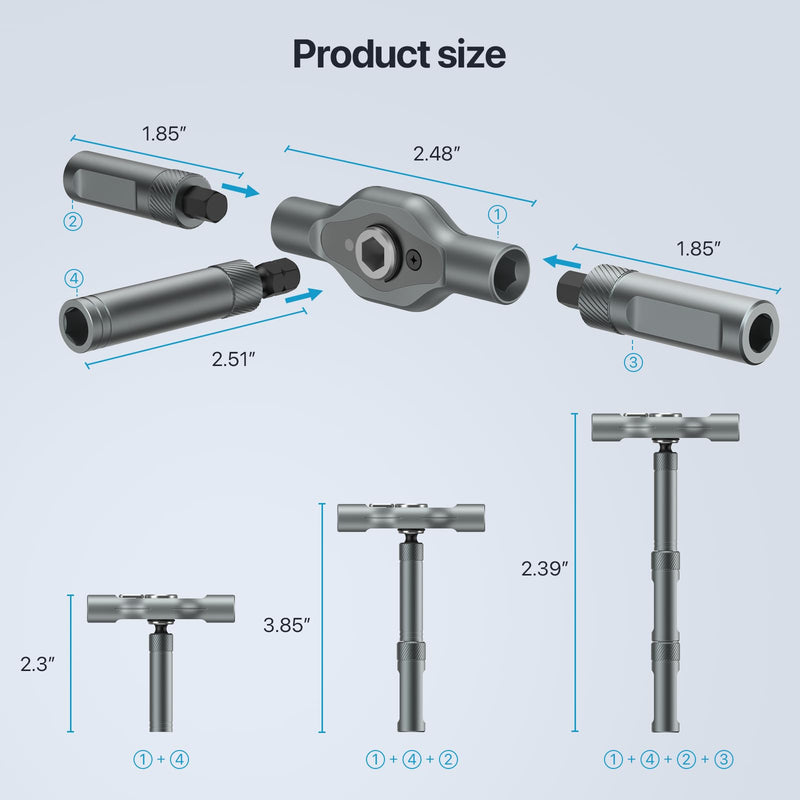 24 in 1 Magnetic Screwdriver Set, DIY Ratchet Mini Screwdriver Set, Removable self-assembly Precision Screwdriver kit, Magnetic DIY Precision Tool kit for PC Mobile Watch Bicycle Grey