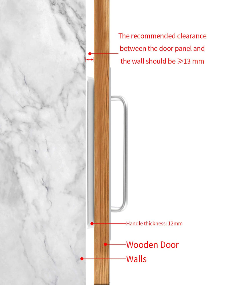 BaiNong 15.7" Heavy Duty Sliding Barn Door Handle Silver Gate Handles | Fits Wooden, Glass, Sliding, Pocket Doors, Fences, Garages, Barns, Sheds for Indoor, Outdoor Use 15.7 Inch 1
