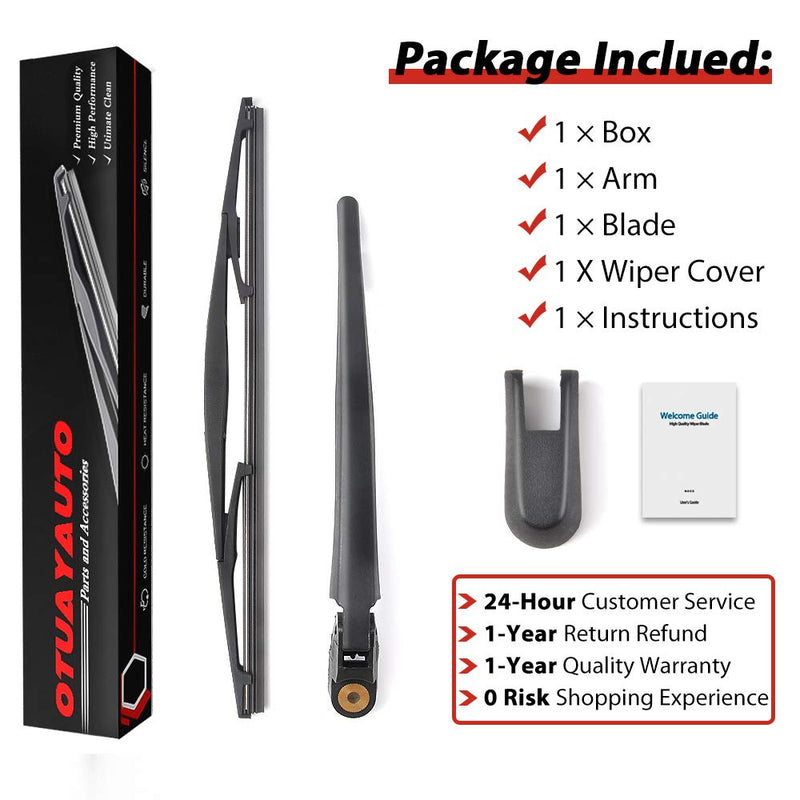  [AUSTRALIA] - Replacement for Acura RDX 2007-2020, TSX 2011-2014 OTUAYAUTO Rear Windshield Wiper Arm Blade Set - Replaces OEM#: 76720-STX-A01 Factory Style Back Wiper Rear Wiper Arm and Blade Replacement for Acura RDX 2007-2020