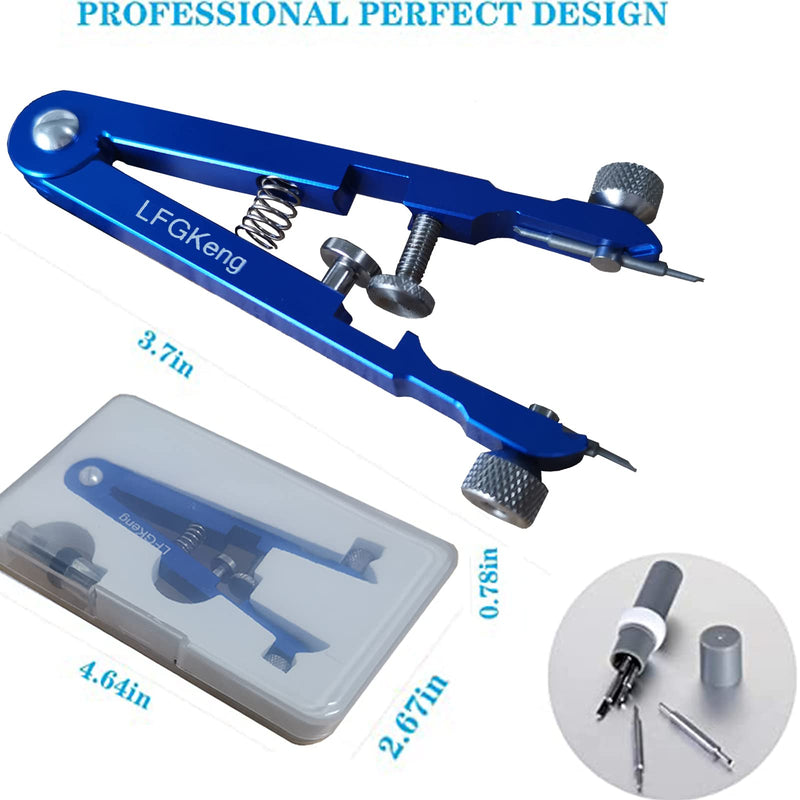 Watch Spring Bar Plier Tool, Spring Bar Tweezer, Watch Band pliers with Robust 8 Alloy Steel Pins, Watch Band Pins Replacement Tool Blue