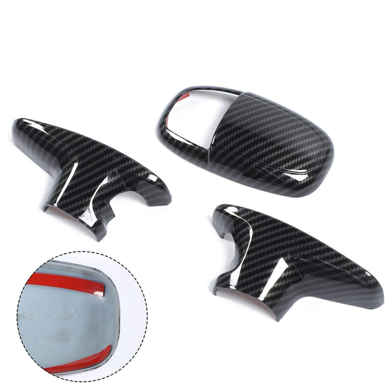 Voodonala for Challenger Charger ABS Carbon Fiber Gear Shift Shifter Knobs Cover Trim for 2015-2025+ Dodge Challenger Charger 2018-2025+ Durango Interior Accessories 3pcs
