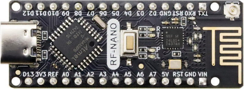 RF-Nano Board, USB-C, NRF24L01+ 2.4G Wireless Module, Arduino Compatible, Support Arduino IDE, ATmega328PB-AU Microcontroller for Prototyping DIY On-Board Antenna 2-Pack