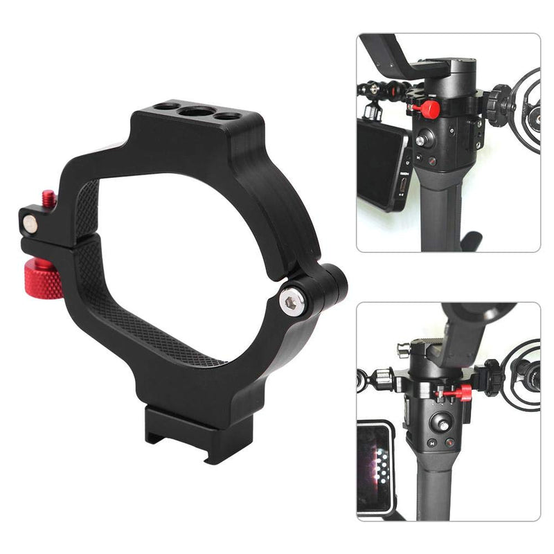 Handheld Gimbal Stabilizer Extension Rod Clamp Mount Bracket Holder Ring with 1/4 Inch Hole for Flash Light Camera Monitor Compatible with Ronin SC