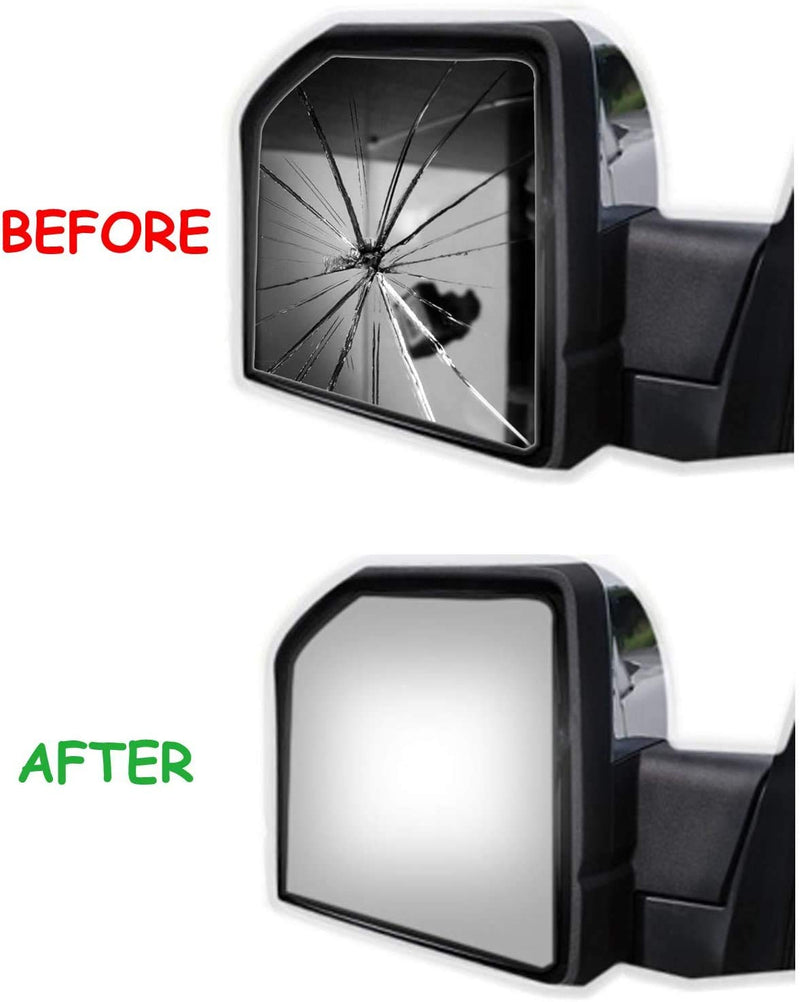 WLLW Side Mirror Replacement Glass fit for 2004 2005 2006 2007 2008 Ford F150 Convex RH Rignt Passenger Side Including Adhesive, Non Towing Mirror Glass Non Heated Passenger Side 10 1/4 inches
