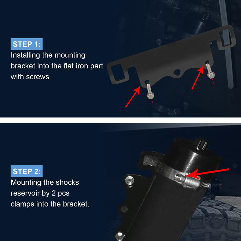 Universal Shocks Reservoir Mounting Bracket Kit 803-02-042 Fit for 2.0 or 2.5 Diameter Reservoir