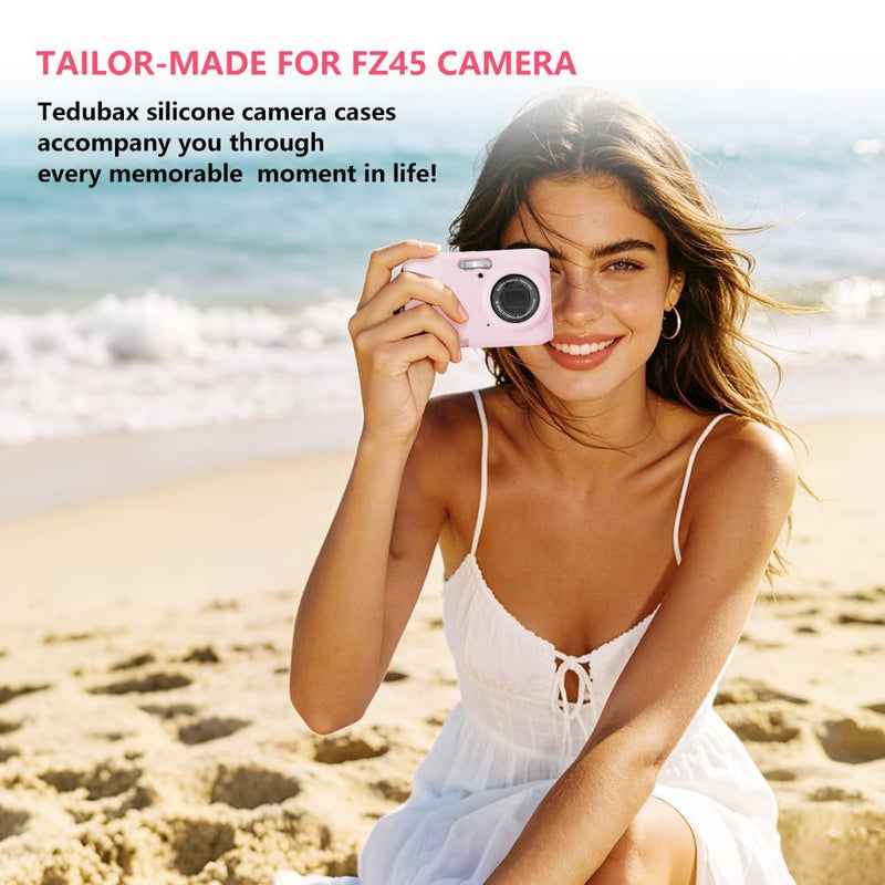 Silicone Case for Kodak PIXPRO FZ45 Digital Camera with Screen Protector and Lanyard for Kodak PIXPRO FZ45 Accessories- Pink