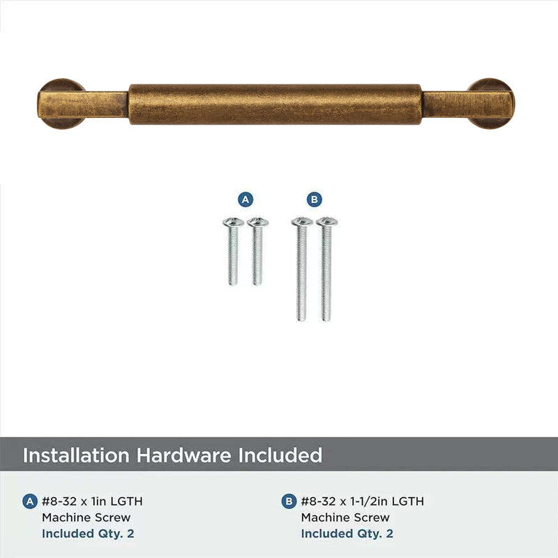 khtumeware 10-Pack 3-1/2Inch(89mm) Antique Brass Cabinet Pulls,Vintage Brass Solid Handles for Kitchen Cabinets, Cupboards, Drawers and Bathroom Hardware 3-1/2"(89mm) Hole Center
