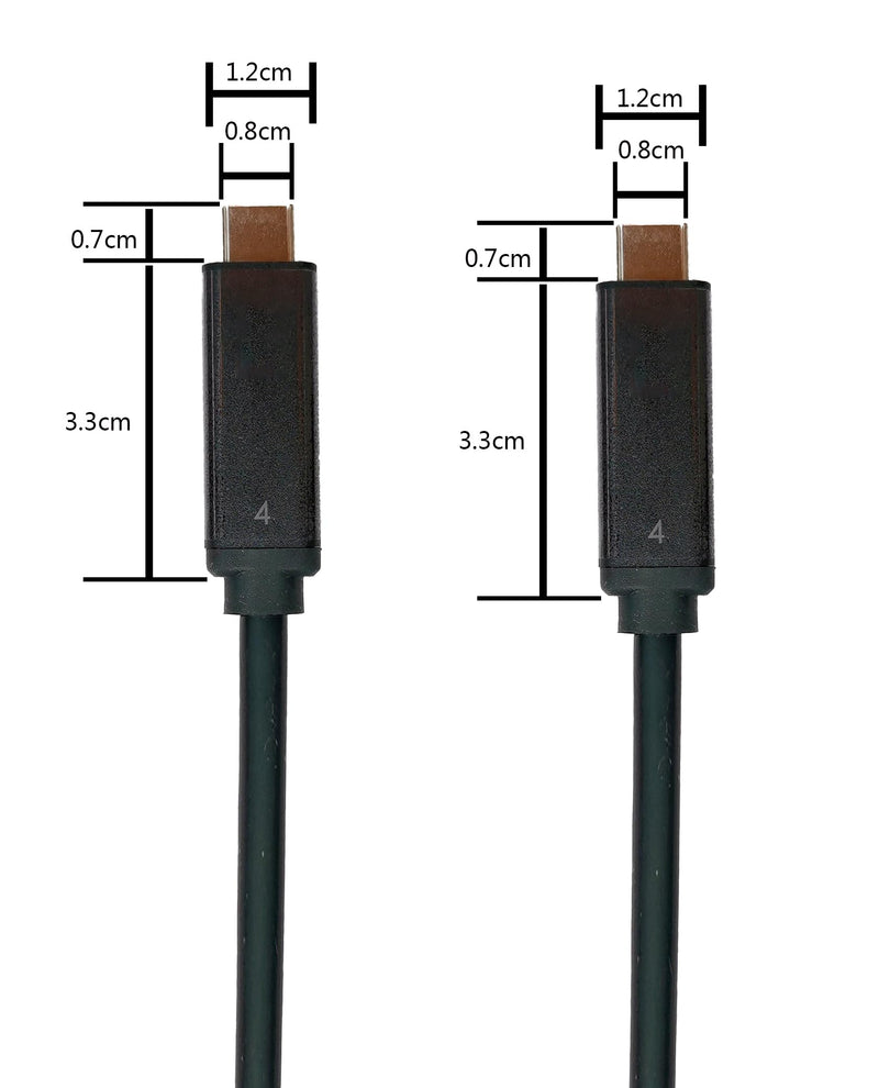 Thunderbolt4 Cable, PD3.0 / 100W Charging / 40Gbps Data Transfer, Dock Cable Supports G2 G4 Docking Station 3XB94UT, M84220-001 M88058-001 4J0A2AA 4K 8K TV, 2/6FT TB4 0.8M