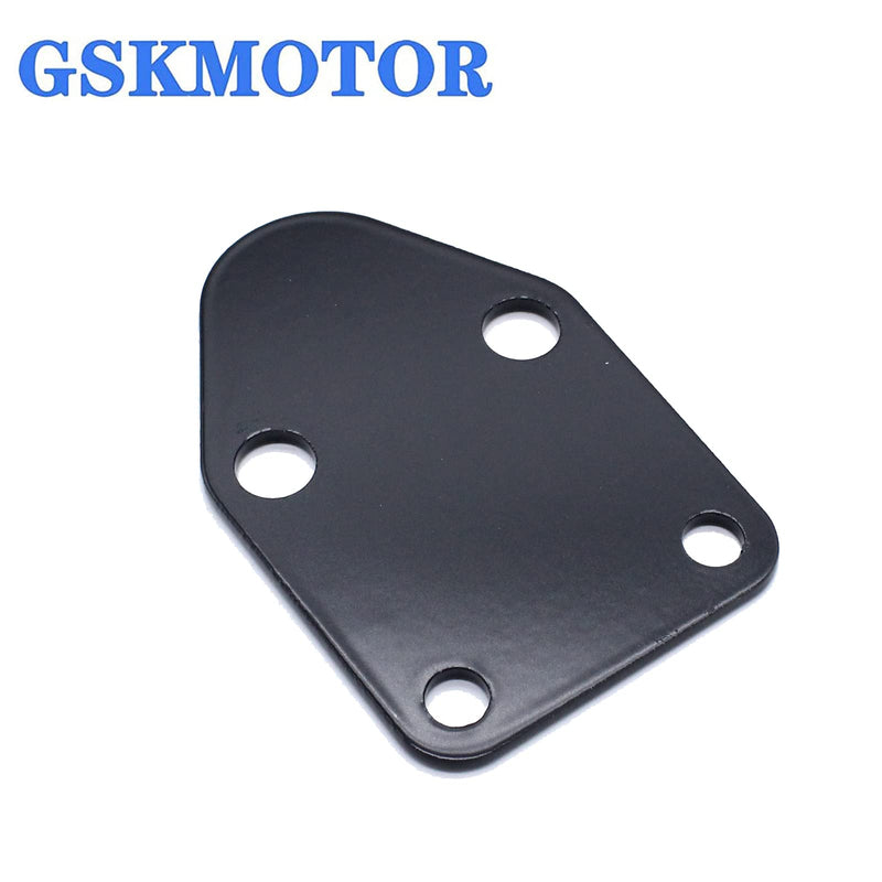 SBC Black Fuel Pump Block Off Plate With Gasket 283 327 350 383 400 SB Chevy