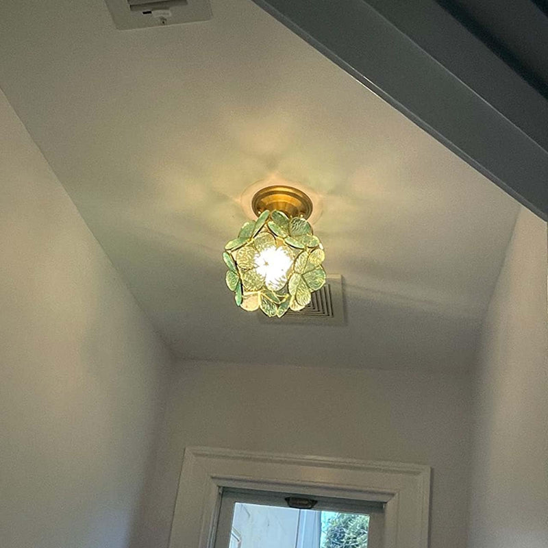 Bieye CC03 Antique Electroplated Brass Close-to-Ceiling Light Fixture Canopy Kits for Living Room Hallway