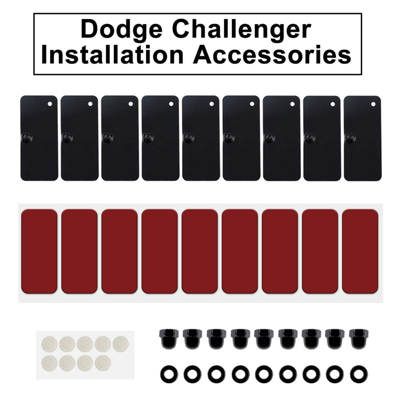 E-cowlboy Rear Window Louvers Hardware Kits Installation Accessories with Double Sided Mounting Tape 3M for Ford Mustang Dodge Challenger Camaro（12pcs）