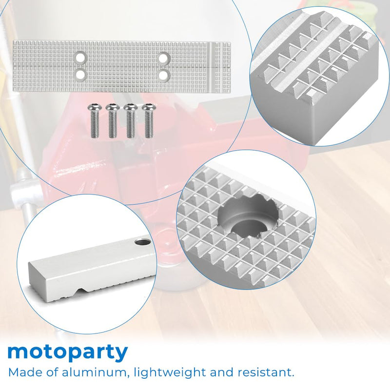 for Craftsman Replacement-bench-vise-jaws for Many Older USA Models 6 1/2" Reversable Gray Vises Silver