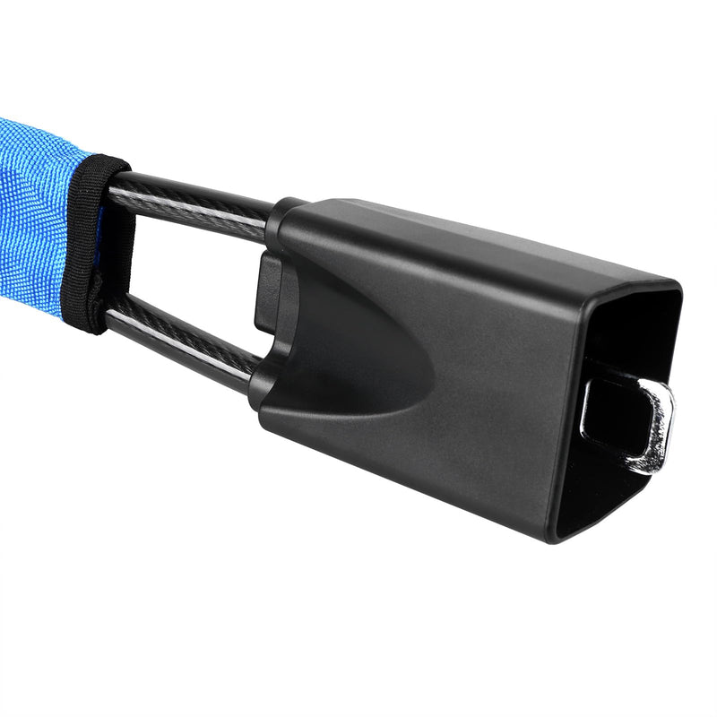 Car Steering Wheel & Seat Belt Lock Anti Theft Device Universal | 17" with 3 Keys for Auto Security Suitable for Most Vehicle,SUV,Golf Cart,Van,Truck Blue