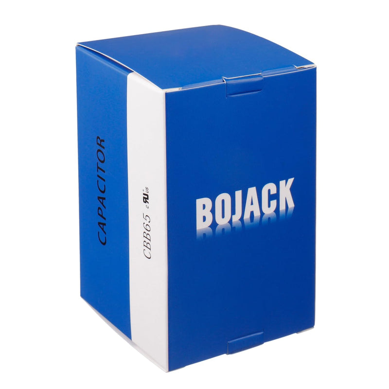 BOJACK 50+3 uF ±6% 50/3 MFD 370/440 VAC CBB65B Dual Run Start Round Capacitor for Condenser Straight Cool or Heat Pump Air Conditioner or AC Motor and Fan Starting