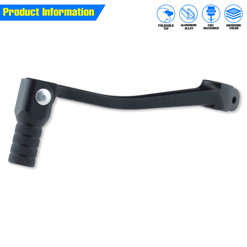 Folding Gear Shifter Shift Lever CNC Aluminum Gear Shifter Shift Lever for XR50 XR80 CRF50 CRF70 50cc-125cc Pit Dirt Bike Motorcycle (Black) Black