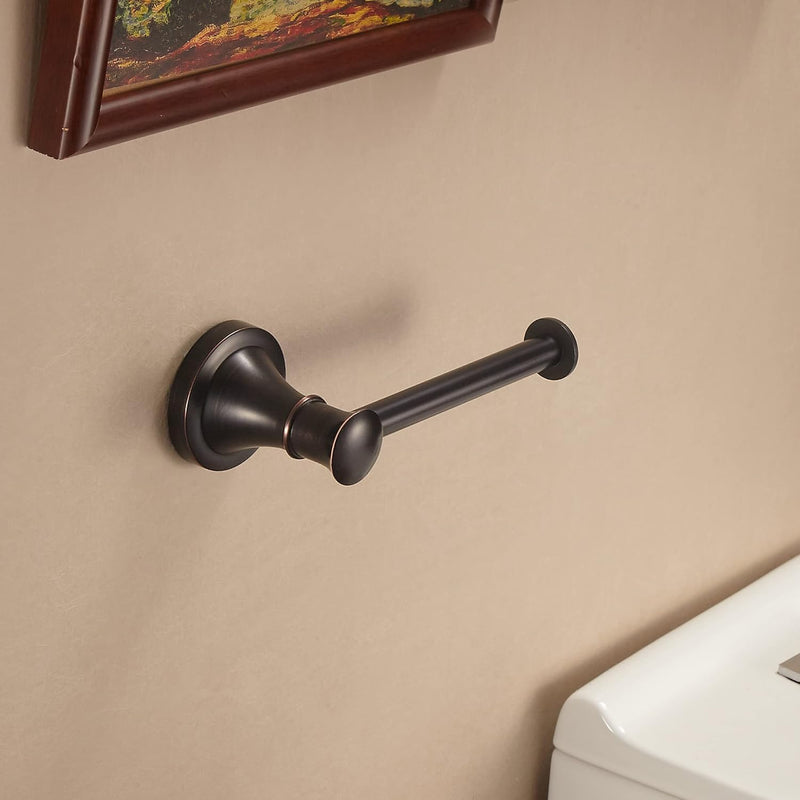 WOLIBEER Bronze Toilet Paper Holder,Bathroom Hand Towel Holder,Oil Rubbed Towel Ring Wall Mount Tissue Roll Paper Hanger ORB Bath Accessories Farmhouse Towel Rack Half Round