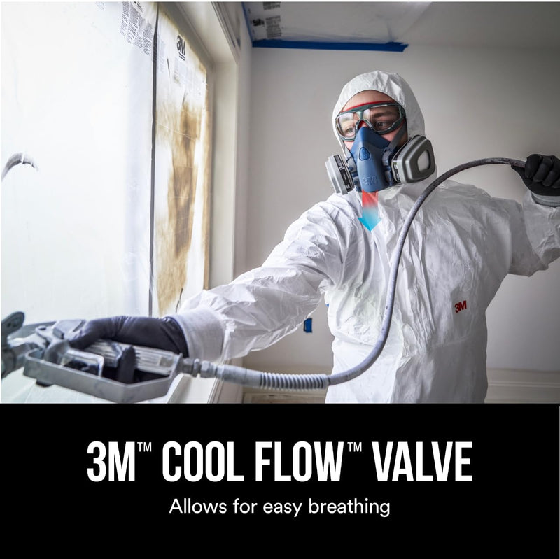 3M Professional Paint Respirator, Recommended For Spray Painting And Jobs With Solvents, Long Lasting Comfort, Medium, N95, 7512PA1-A