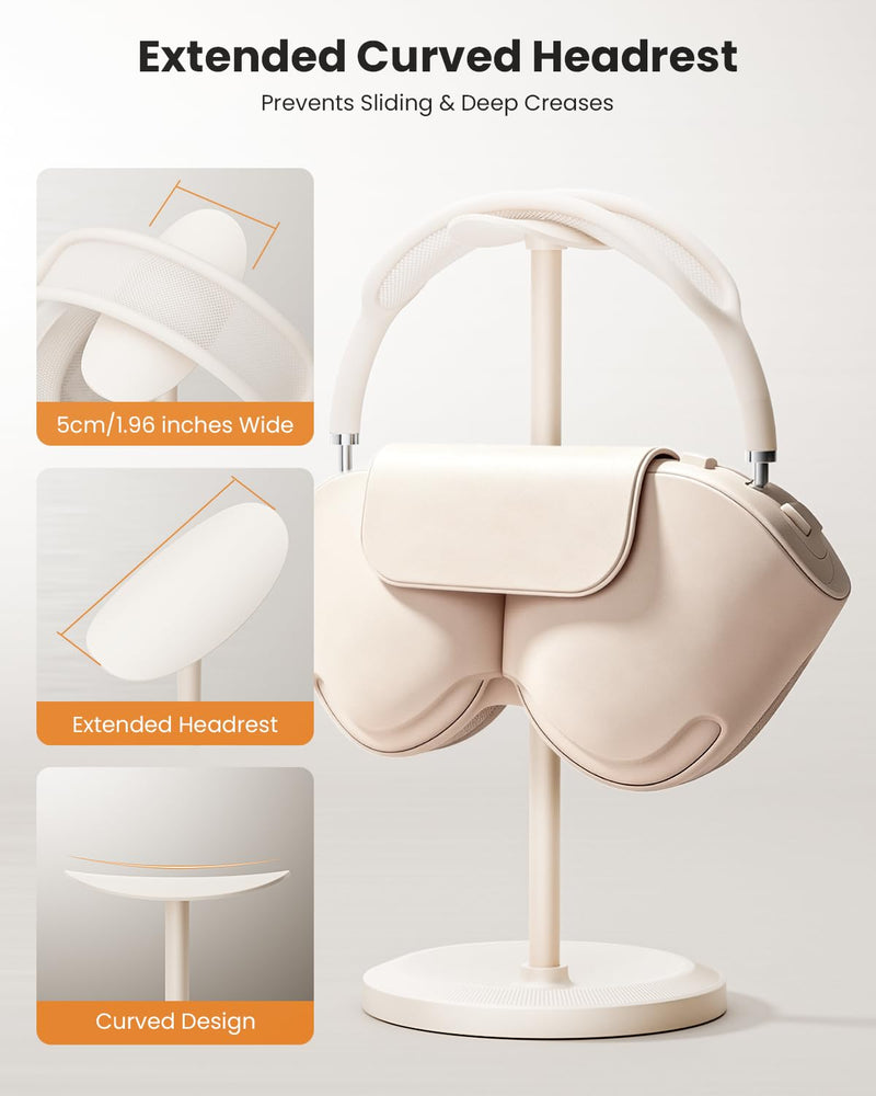 Headphone Stand, Desktop Headset Holder, Starlight | Earphone Stand, Gaming Headphone Hanger, Enlarged Headrest Heavy Base, Office Desk Accessories for All Headphones Size