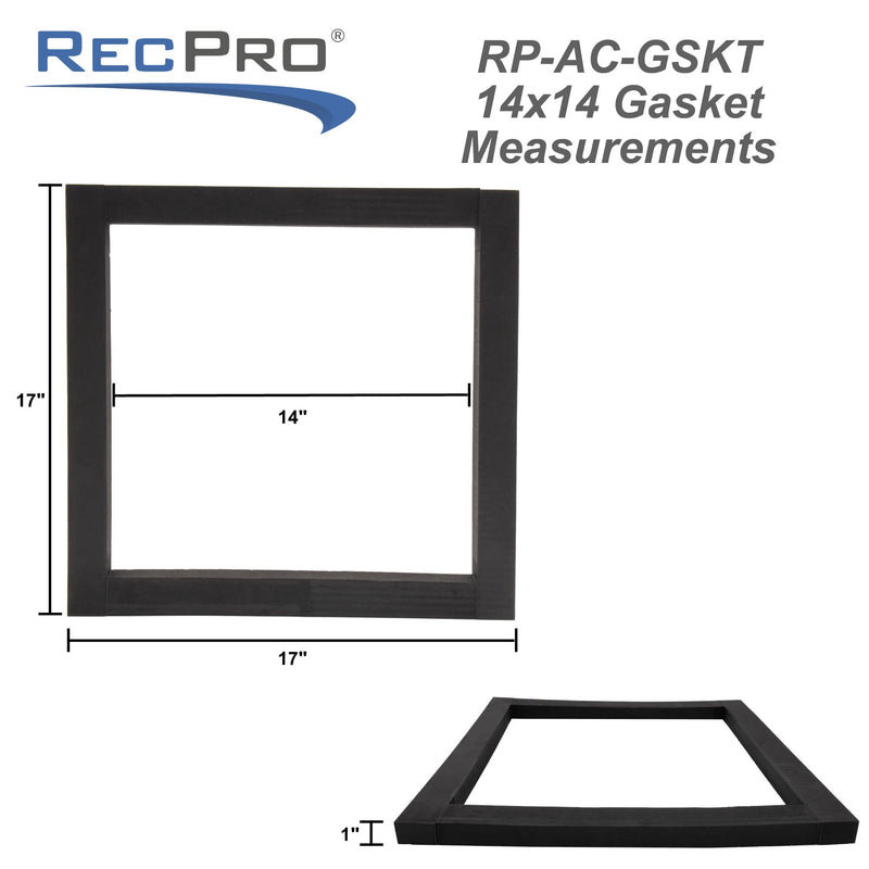 RecPro 14" x 14" Universal RV Roof Air Conditioner Gasket | Closed Cell Foam Seal for AC Install | Adhesive Backing