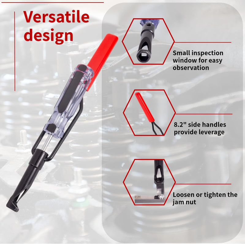 Valve Adjustment Tool for 10mm Jam Nut,with Angled Feeler Gauge, Slotted Valve Adjusting Stud,Valve Lash Adjustment Tool for Honda,Toyota,Nissan and Other Japanese Car Engines
