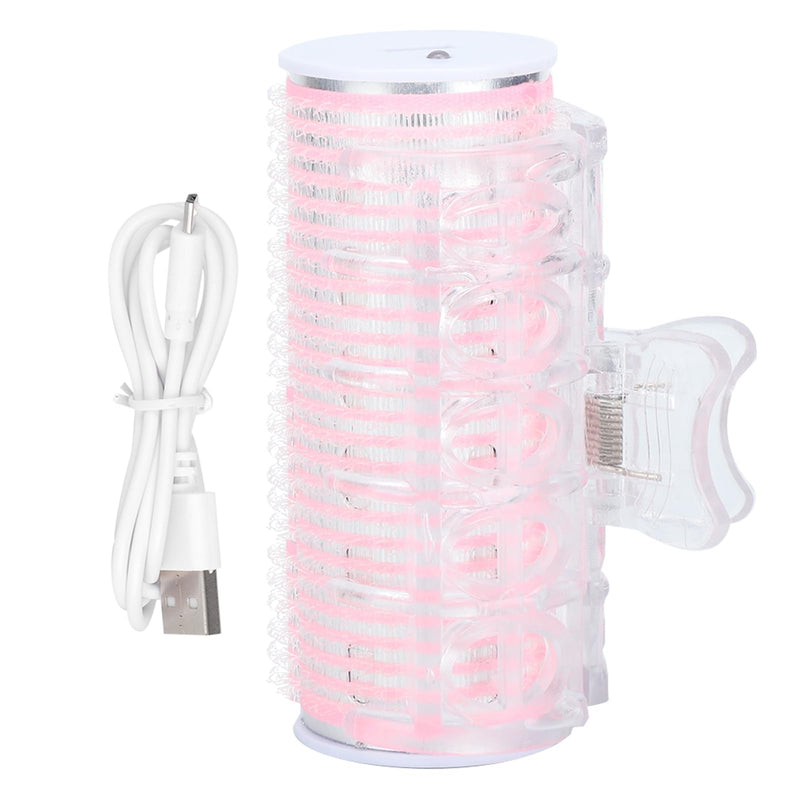 Heated Rollers, Hair Styling Tool USB(Roseate) Heated Hair Rollers Electric Rollers Thermal Rollers For Hair Fringe Roller Hair Roller Bangs Curling Mini Electric Hair Curler