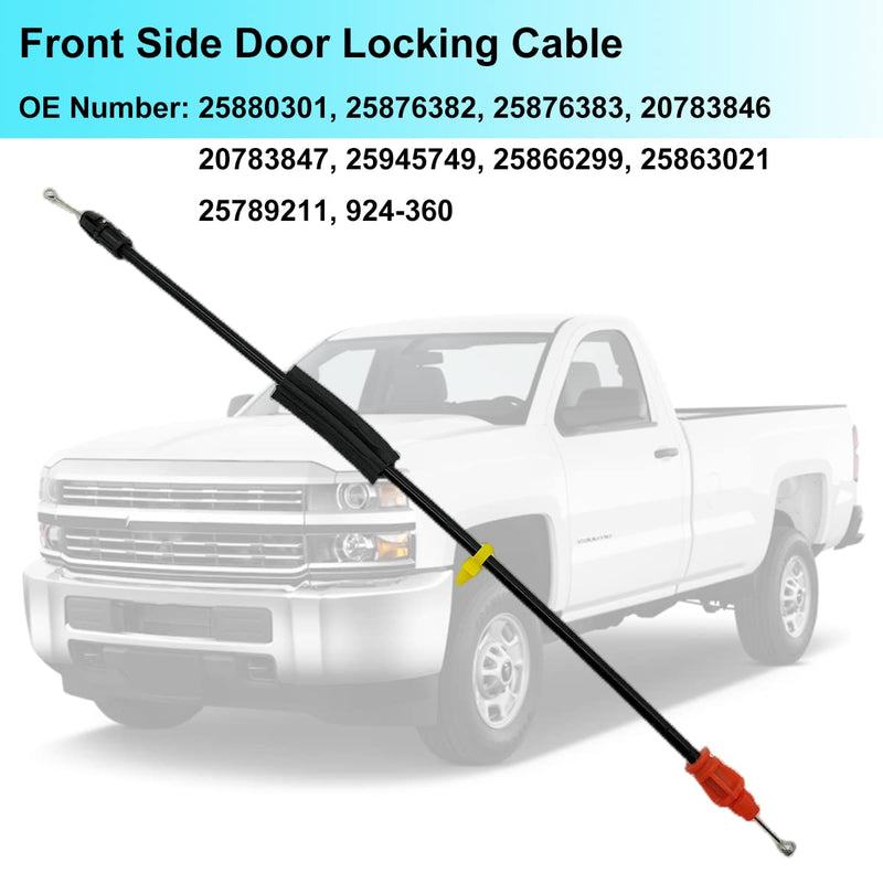 25880301 Front Left Right Side Door Locking Cable Door Handle Latch Release Cable for GMC Sierra 1500 2500 3500 for Chevrolet Silverado 1500 2500 3500