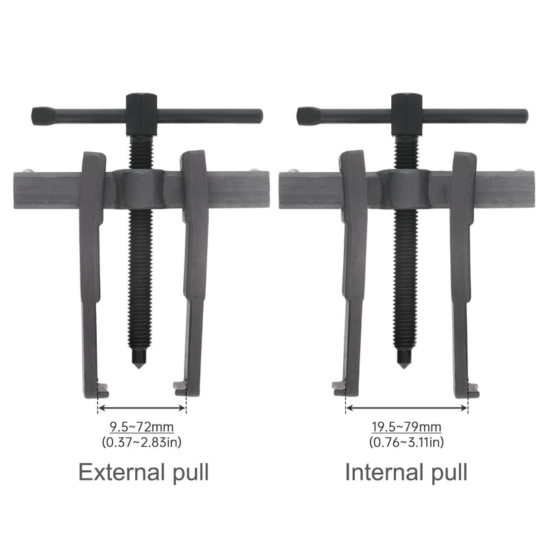 2 Jaws Gear Puller, Adjustable Bearing Puller Gears, Internal External Removal Tool for Pulleys Flywheels Bearings Gears (3 INCH) 3 INCH