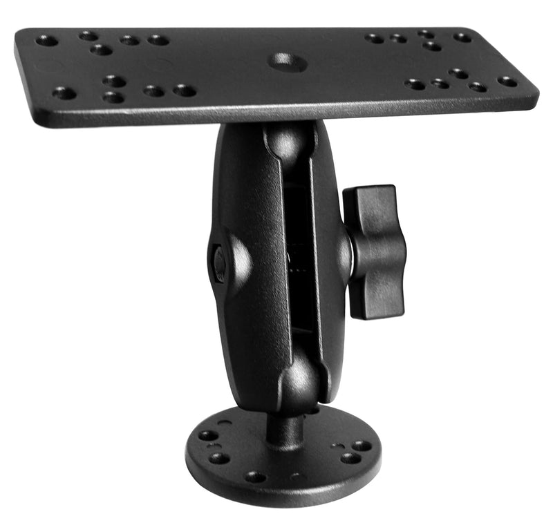 Aluminum Fish Finder Mount with 1" / B Size Ball, Marine Electronic/Depth Finder Mount for Boat, 360° Rotation, High Salt Water Resistant, Compatible with Garmin, Lowrance and More