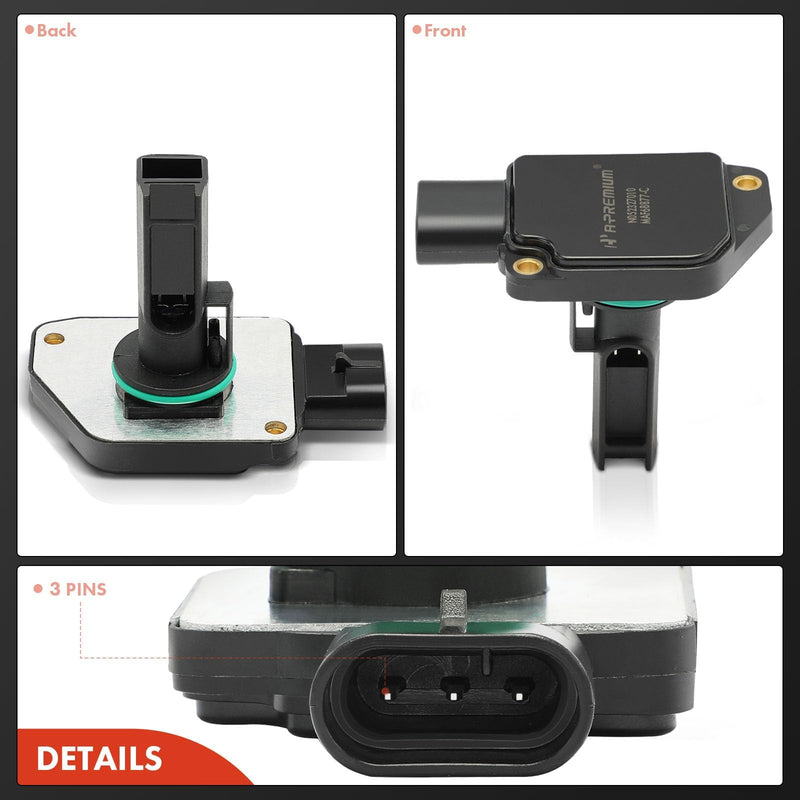  [AUSTRALIA] - A-Premium Mass Air Flow Sensor Meter - W/O-Ring & Bolts - OHV 6Cyl 3.8L - Compatible with Chevy, Pontiac, Buick & Olds, Camaro, Impala, Regal, Firebird, LSS & More, Replace for# 12568877, 19112543