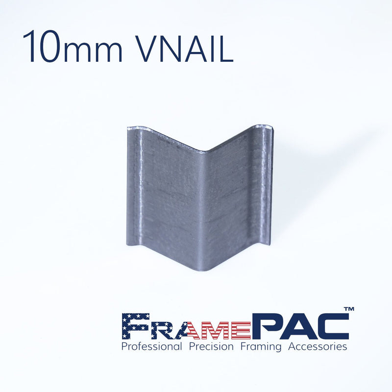 V Nails for Picture Frames Softwood Universal (UNI) 10mm (3/8 Inch) [3000 V-Nail Pack, Stacked] - (for use in Automatic V Nailer for Picture Framing, Automatic V Nailer for Picture Frames) 3/8 inch [10mm] - 3000 pack UNI - Softwood