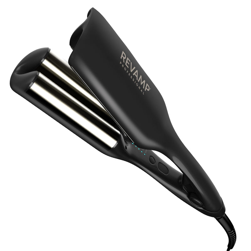REVAMP 2 in 1 Beach & Volume Professional Hair Waver - Ceramic | Hair Curler, Multi Styler, High Volume Waves, Mermaid Beach Waves, for Short, Medium & Long Hair