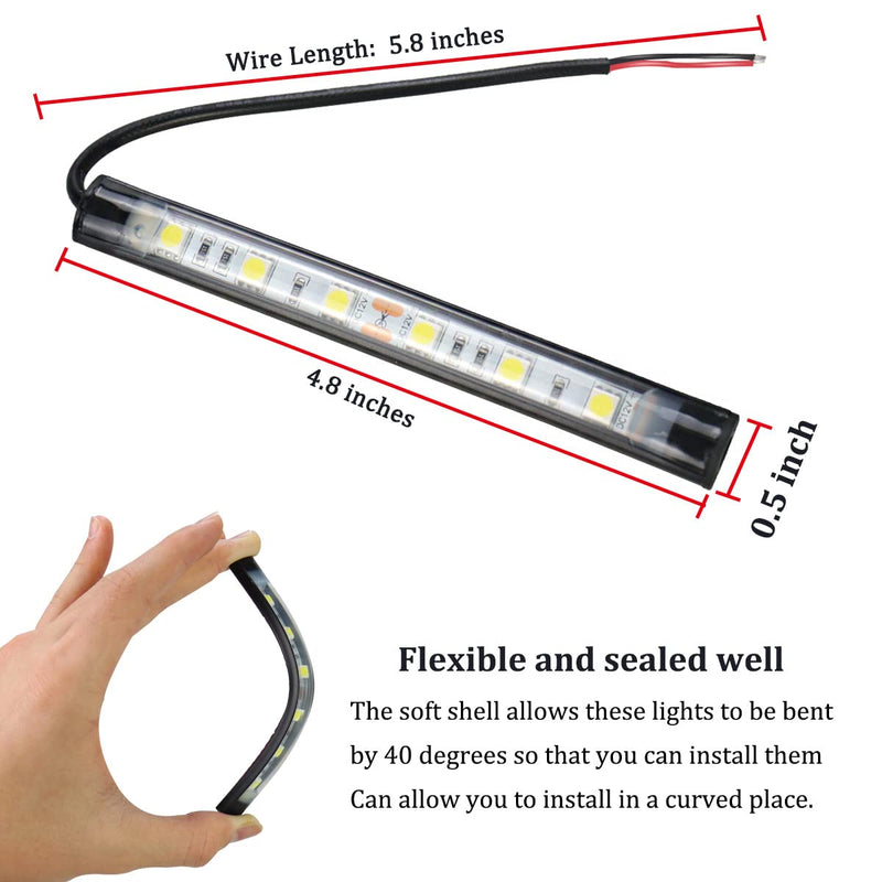 Boaton Marine Led Night Fishing, Boat Interior Courtesy Lights, No Drilling Install, Blue 10Pcs Blue